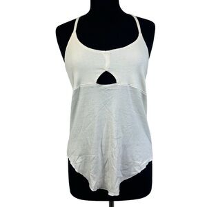Chaser Bone Baby Rib Spaghetti Back Vented Shirttail Cami Tank M